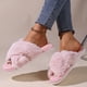 thumbnail image 4 of Pantuflas mullidas para mujer, moda para exteriores, hogar, interior, moda, pantuflas largas y peludas de algodón, 4 of 5