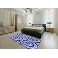 thumbnail image 5 of Ahgly Company Machine Washable Indoor Square Transitional Sapphire Blue Area Rugs, 7' Square, 5 of 7