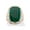 Yellow Gold-plated Sterling Silver, variant on 11.24 Cttw. Green Emerald and White Topaz Two-Tone Gold-Plated Silver Ring