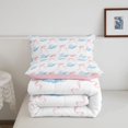 thumbnail image 5 of meiyoeat Cute Seashell Bow King Size Comforter Sets,Watercolor Coastal Style Comforters King Size,Pink Reversible,3 Pieces,1 Comforter And 2 Pillowcases, 5 of 7