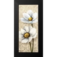 thumbnail image 2 of Milan, Vittorio 8x14 Black Modern Framed Museum Art Print Titled - Winter White Poppies Panel II, 2 of 5