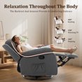 thumbnail image 3 of Lnsenfin Swivel Rocker Recliner Chair Small Recliners for Small Spaces for Living Room,Grey, 3 of 6