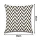 thumbnail image 2 of Juego de 4 fundas de almohada geométricas de 45 x 45 cm, cojines con diseño moderno, color negro, 2 of 6