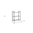 thumbnail image 3 of 36" Antique Oak and Sandy Gray Metal Three Tier Standard Bookcase, 3 of 6