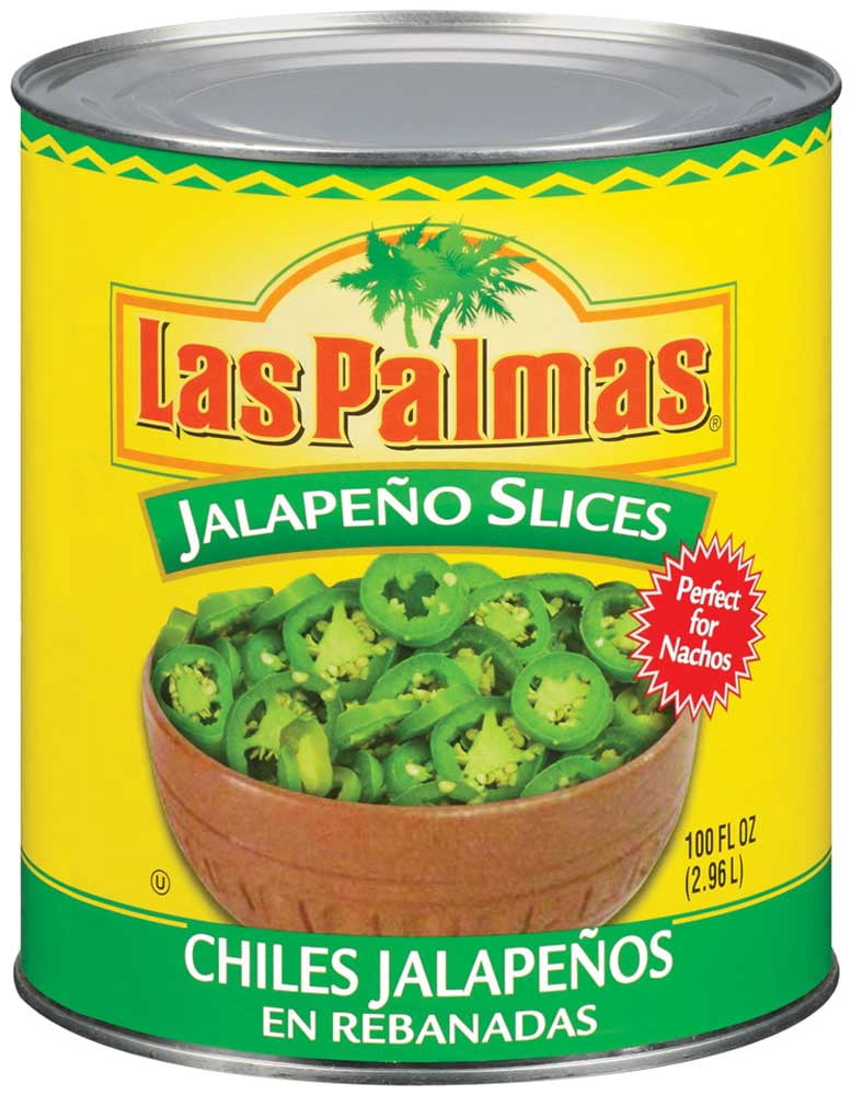 Las Palmas Sliced Jalapeno Pepper, Number 10 Can -- 6 per Case.