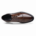 thumbnail image 3 of kkdom Men Dress Shoes Oxford Shoes Classic Lace up Formal Dress Oxfords Shoes Brown Size 7, 3 of 6