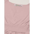 thumbnail image 5 of Moomaya Solid Cotton Tops For Women, 3/4th Sleeve Blouse, Smocked Waist Tops, 5 of 7