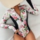 thumbnail image 4 of Traje de baño cómodo con estampado de hojas de vendaje de una sola pieza con protector solar para mujer con estilo informal OAVQHLG3B Store  lin121212, 4 of 4