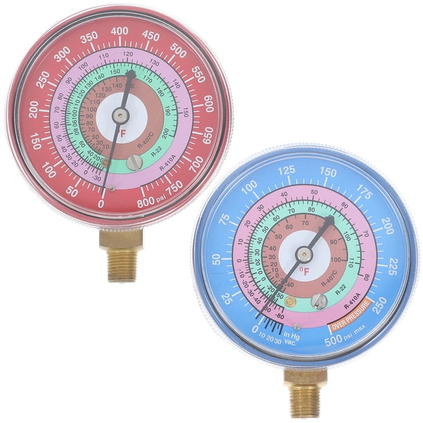 manómetros de baja y alta presión para refrigerante de aire acondicionado, para un mantenimiento preciso del sistema HVAC, para técnicos y herramientas domésticas
