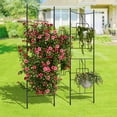 thumbnail image 2 of QinaQin Pergola de Jardin en Métal de 5,5 Pi, Arche Résistante à la Rouille Noire pour Roses Grimpantes, Vignes, Fleurs et Écran d'Intimité, 2 of 6