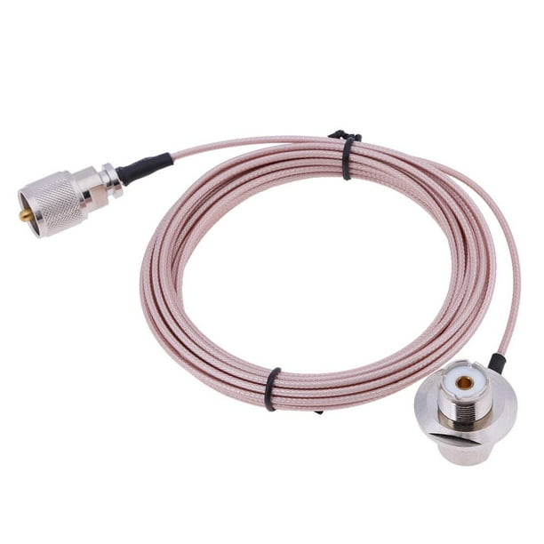 Kuymtek (10 Uds) Cable Alimentación Coaxial Extensión 5m/16 4 Pies para Radio Radio Coche