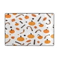 thumbnail image 2 of Non-Slip Area Rug 36"x24" Indoor Washable Floor Mats Carpet Printed for Living Room, Bedroom, Home Decor Orange and Black Canes Pumpkins, 2 of 7