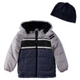 thumbnail image 4 of London Fog Boys 4-7 Active Puffer Jacket Winter Coat with Fleece Hat, 4 of 5