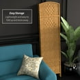 thumbnail image 5 of Red Lantern 6 ft. Tall Diamond Weave Fiber Room Divider - Light Beige - 4 Panel, 5 of 6