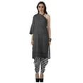 thumbnail image 5 of Moomaya Designer Printed One Shoulder Bell Sleeve Kurti w/ Pants Ethnic Clothing Sets For Women, 5 of 7