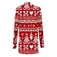 thumbnail image 3 of Enjoytime Jackets for Women Christmas Printed Long Sleeve Outerwear Trendy Lightweight Oversized Cardigans 2025 Fall Winter Trendy Clothes Red XXXL, 3 of 4