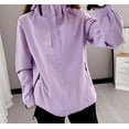 thumbnail image 4 of Omewoold Women Lightweight Jackets Waterproof Hooded Raincoat Packable Atheletic Jacket Hiking Windbreaker Rain Jacket With Pockets, Purple L, 4 of 10