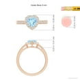 thumbnail image 3 of ANGARA Natural Heart-Shaped Aquamarine Halo Ring with Diamond Accents in 14K Rose Gold for Women (Size-6mm) | March Birthstone, Birthday, Anniversary, Jewelry Gift for Women | Natural Aquamarine Ring, 3 of 7
