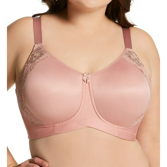 ELILA Dusty Rose Microfiber & Lace Molded Softcup Bra, US 38M, UK 38J, NWOT