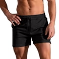 thumbnail image 3 of DDAPJ pyju Clearance Today! Running Shorts for Men 3 inch Inseam Athletic Shorts Stretch Gym Workout Shorts Lightweight Drawstring Lounge Sweat Shorts with Pockets Black L, 3 of 5
