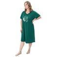 thumbnail image 4 of FEREMO Plus Size Nightgowns for Women V Neck Short Sleeve Nightshirts Sleepwear, 4 of 5