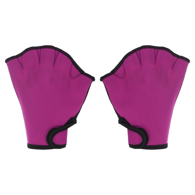 Unique Bargains Gants de Natation Tissés Gants de Résistance à la Natation Accessoires d'Entraînement Résistants à l'Eau Rose Rouge, G