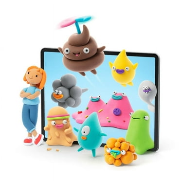 Fat Brain Toys Hey Clay Poop Oops - Clay Kit with Interactive App, Kids & Tweens