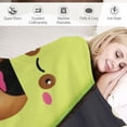 thumbnail image 3 of HENGT Just A Girl Who Love Avocado Blanket Flannel Throw Soft Lightweight Cozy in Home Bed Sofa Chairs Dorm All Season, 3 of 6