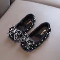 thumbnail image 4 of Girls Rhinestone Bow Dress Shoes, Sparkly Sequins Ballet Flats for Wedding Party, Comfortable Princess Sandals with Elastic Strap, 4 of 6