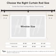 thumbnail image 4 of OLV 1" Heavy Duty Adjustable Black Curtain Rods for Windows, 30-60" with Decorative Solid Finial, 4 of 10