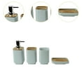 thumbnail image 6 of Fiocias 4 Pieces Bathroom Accessories Set Modern Decorative Home Drain Soap Dish Stylish Green, 6 of 9
