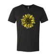 thumbnail image 2 of Wild Bobby, Artsy Cheetah Leopard Print Sunflower, Fashion, Men Premium Tri Blend Tee, Vintage Black, Medium, 2 of 3