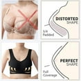 thumbnail image 4 of LLYWEY Women Bras Push up Woman Bras No Wire Ladies Bralette Bra Style-1310 Women's Plus Convertible Bra Feature Adult Female Wireless Sports Bras Black 44B, 4 of 7