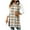 #075-Khaki, variant on Pincandy Plaid Overall Dress for Women Round Neck A Line Skirtall Jumper Mini Dress Pinafore with Pockets