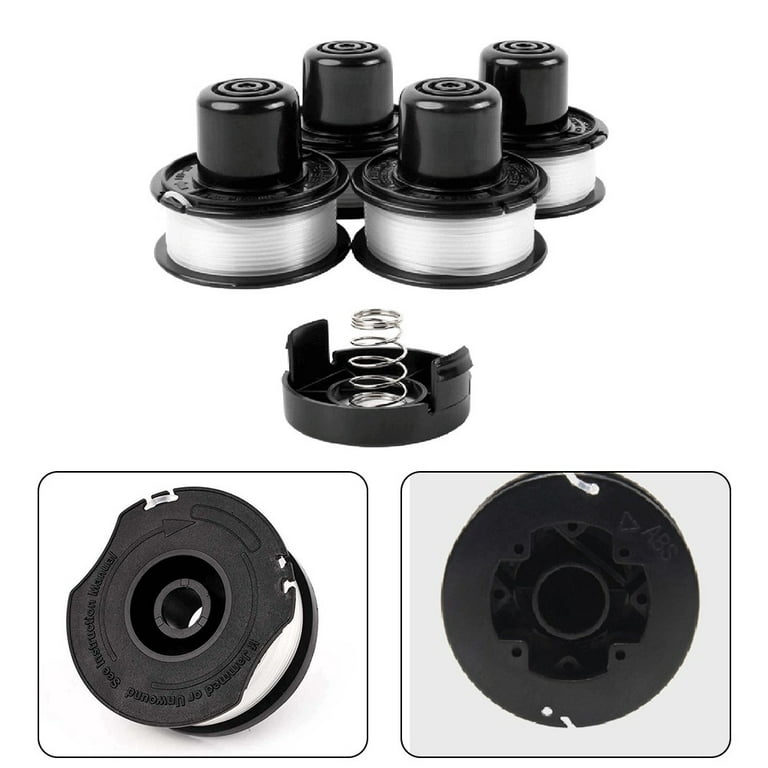 New RS-136 Replacement String Trimmer Spool Line For BLACK+DECKER ST4000  ST4500 (1 Spool, 1 Cap And 1 Spring)