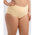 thumbnail image 3 of INNERSY Women's Plus Size XL-5XL Cotton Underwear High Waisted Briefs Panties 4-Pack (5XL,Beige), 3 of 8