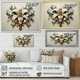 thumbnail image 4 of Designart "Fleur-De-Lis Capturing the Stylized Lily II" Floral Floater Framed Wall Art Living Room, 4 of 7