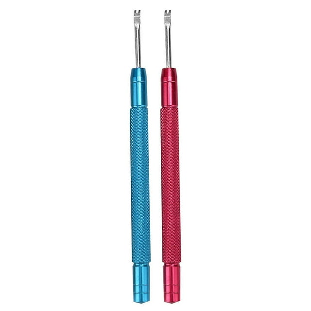 Lot de 2 leviers d'aiguilles de montre pour réparation de montres (rouge et bleu)
