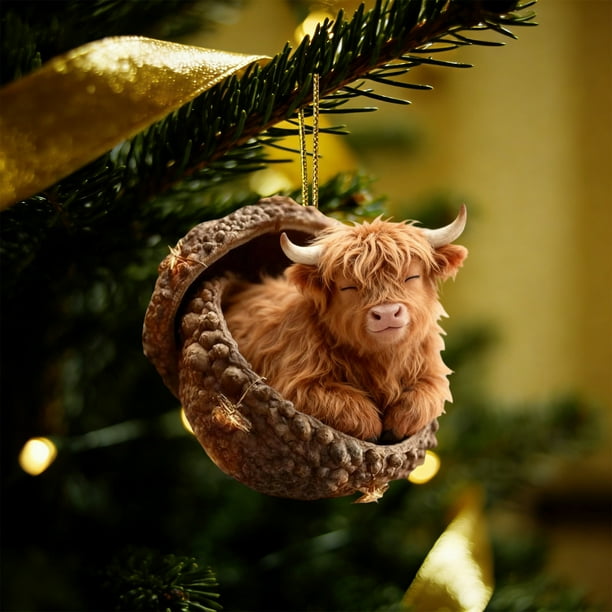 Adornos navideños Chopper de 8 cm con diseño de animales del bosque, para árbol de Navidad, regalo navideño, decoración colgante, decoración de jardín, decoración navideña y de Halloween.