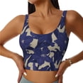 thumbnail image 2 of Uemuo Lilies Flowers Pattern Women's Sports Bra - High Impact Support, Breathable, and Comfortable Athletic Bra for Running, Yoga, and Workouts, 2 of 9