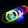thumbnail image 3 of Pulseras navideñas con varillas luminosas LED que brillan en la oscuridad, suministros para fiestas para niños y adultos, 3 of 9