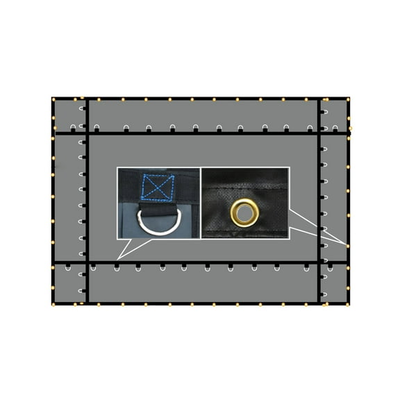 Flatbed Trailer Smoke Tarp 12' x 16'