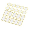 thumbnail image 1 of 20 piezas de parches de sublimación en blanco, parches de reparación de transferencia de calor de tela para planchar en blanco con borde amarillo, 1 of 7