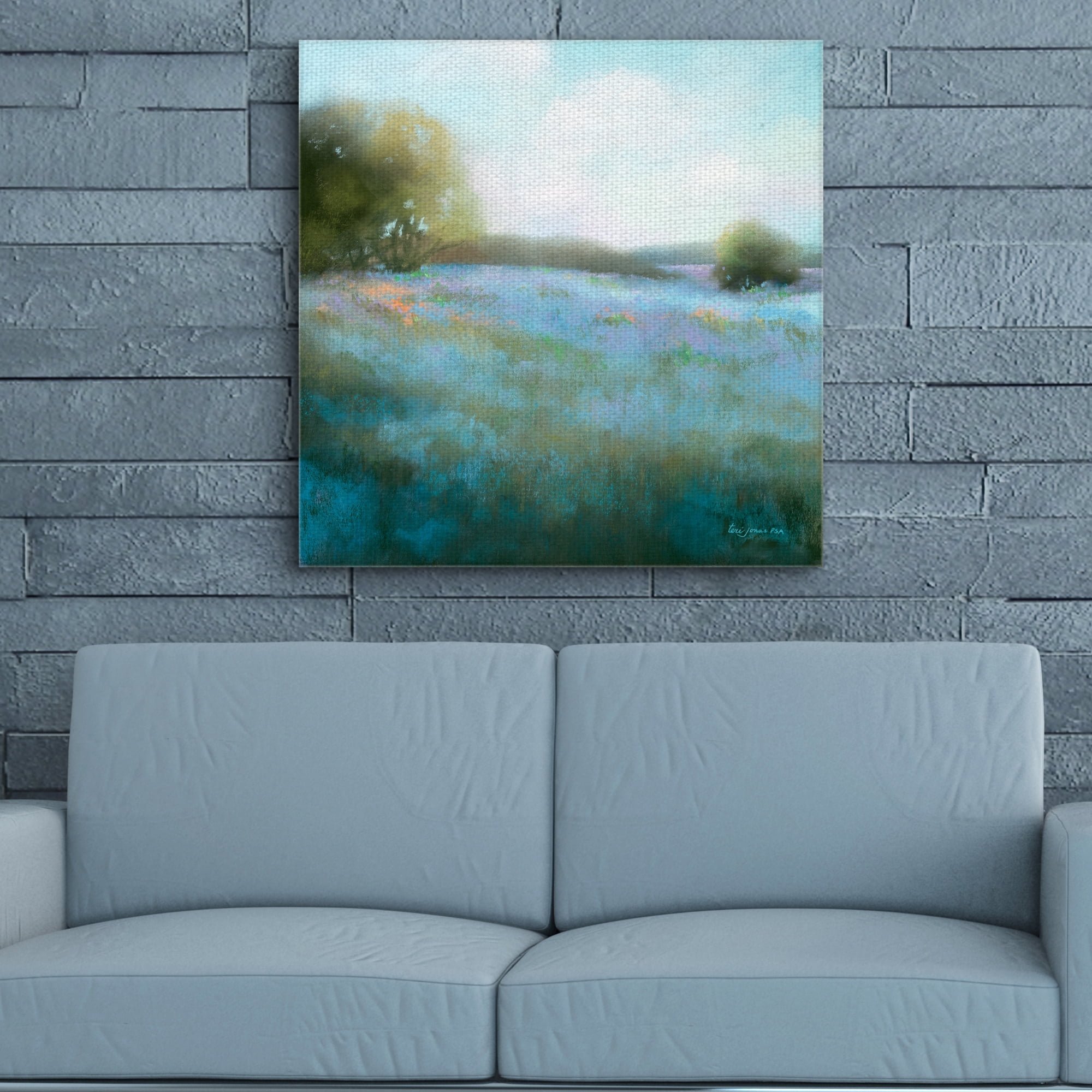 Fine Art Canvas Spring Blues II Meadow Blossoms by Teri Jonas Canvas Art Print