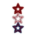thumbnail image 3 of 4th of July, Patriotic Tinsel Star Dangler, Red/White/Blue, 20.5", by Way To Celebrate, 3 of 5