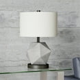 thumbnail image 2 of Henn&Hart 19.5" Concrete Stone Geometric Table Lamp in Gunmetal, 2 of 10