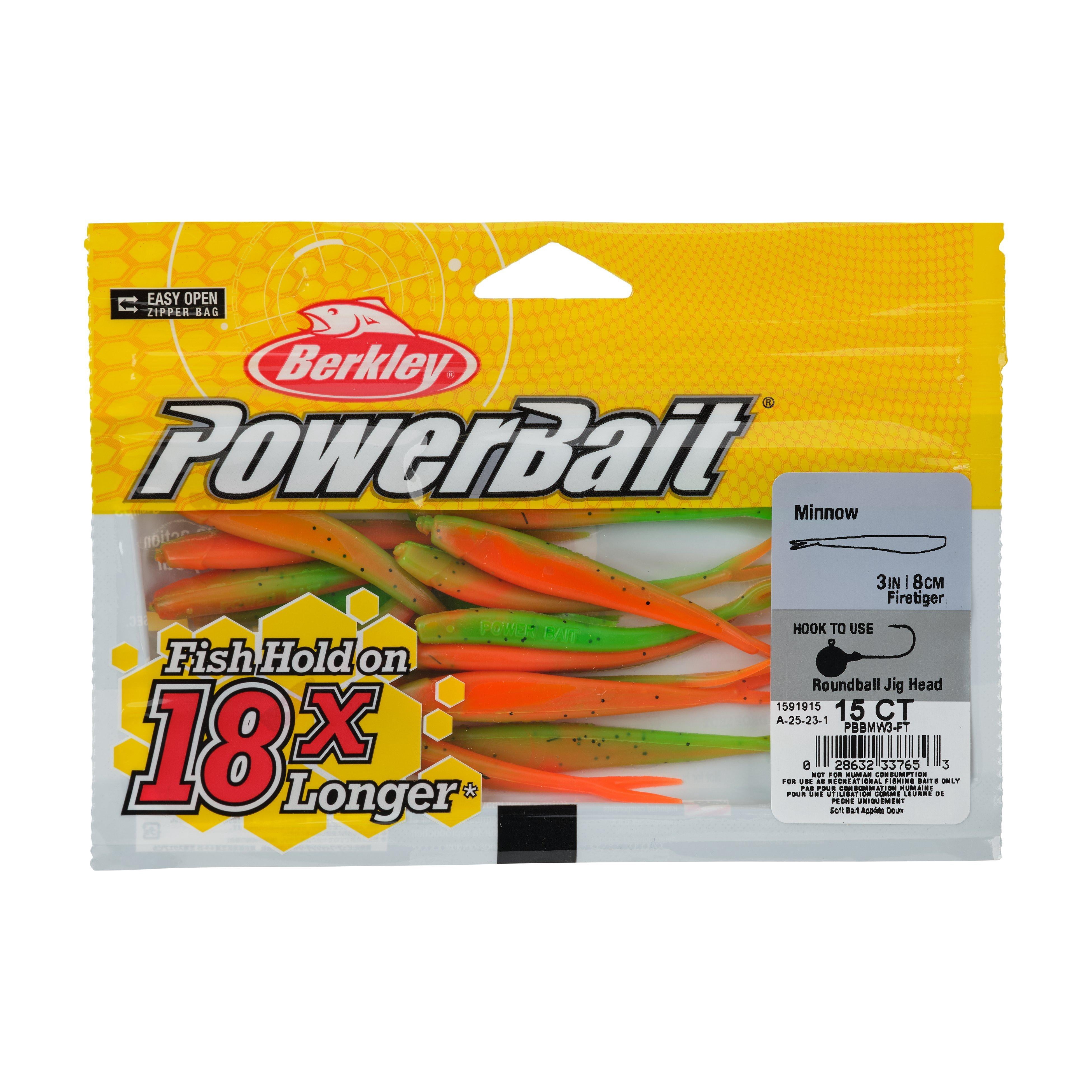 Berkley PowerBait Minnow – Firetiger Color, 1 Inch Soft Bait For Freshwater Fishing, Realistic Swim Action - View #7