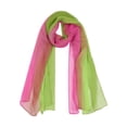 thumbnail image 1 of INSPIRAR CHIC Bufanda de Mujer Chiffon Seda Ligera Envoltura Larga Chal Rosa Verde Claro, 1 of 8
