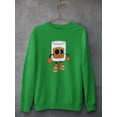 thumbnail image 3 of Toon Style Glass W Beverage Sweatshirt Men -Image by Shutterstock, Male Large, 3 of 4