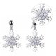 thumbnail image 3 of ColoMX 1 par de pendientes elegantes con forma de copo de nieve para mujer y niña, decoración de orejas, 3 of 8